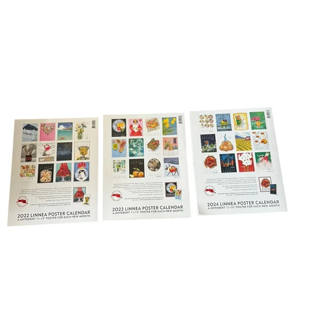 Linnea Poster Calendar Lot 2022 2023 2024 Johanna Riley Art Some Sealed‎ 11 X 14